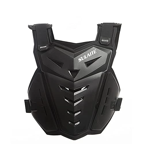 Protective Clothing : Motorcycle Armor Vest Chest Guard Motocross Jacket Bicycle Chest Protection Outdoor Sports Breathable Protective Chest and Back Protector for Mountain Bike Skateboard Skating Protection (Black)