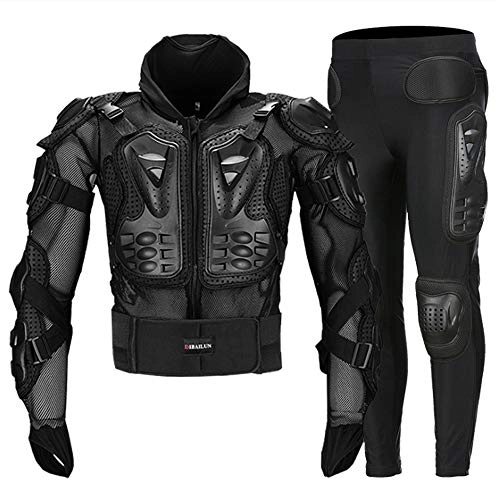 Protective Clothing : Motorcycle Protective Armor, Motocross Body Armour, Motorbike Cycling Armored Jackets+Pants for Biking Cycling Skiing Riding, S