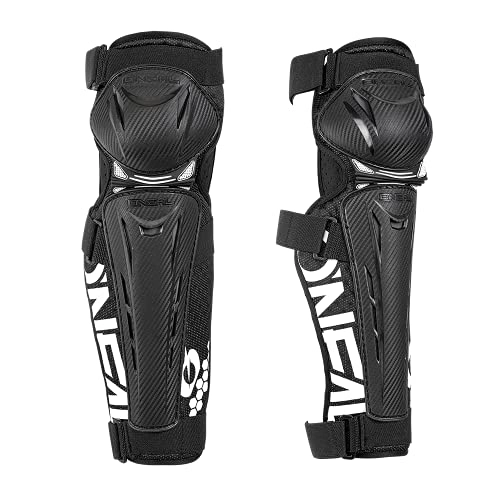 Protective Clothing : O'NEAL Unisex_Adult Trail Fr Carbon Look Knee Guard Black / White XXL MX Motocross Protection, 2XL