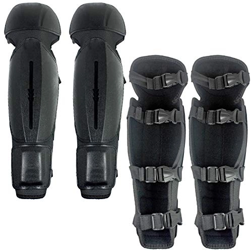 Protective Clothing : SPARES2GO Mountain Biking BMX Cycling Knee & Shin Guards (Black, One Size, 2 Pair)