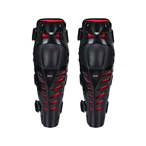 Protective Clothing : SULAITE Knee Pads, Long Leg Sleeve Protective Gear Knee Shin Armor Protect Guards Pads Body Armor for Motocross Outdoor Off-road Safty MTB Knight Gear - Red
