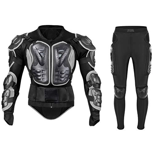 Protective Clothing : TZTED Mens Body Armours Motorcycle Set Motorcycle Jacket Set, Spine Protector Guard Bionic Jacket Anti-fall Gear, Motorcycle Mountain Cycling Skating Snowboarding, Black, M