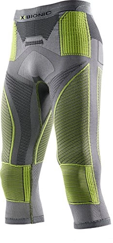 Protective Clothing : X-Bionic Men's Radiactor Evo Underwear Pants 3 / 4 Length Base Layer Leg Wear - Iron / Yellow, 2X-Large