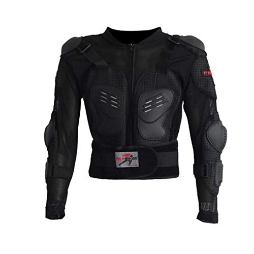 Protective Clothing : XuZeLii Chest Back Protector Cycling Off-road Anti-fall Sunscreen Wear-resistant Riding Armor Clothing (Color : Black, Size : L)