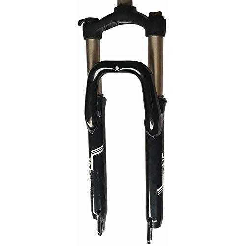 Mountainbike Gabeln : 26 Zoll Fahrrad Vorderradgabel MTB Luftfederung Gabel Scheibenbremse Schulterkontrolle 1-1 / 8"Federweg 120mm Starre Super Light Alloy XC, Black