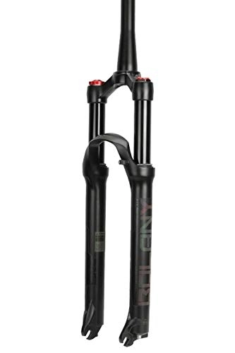 Mountainbike Gabeln : CEmeLi Fahrradgabeln Fahrradgabel 26 Zoll 1 / 1-2" Fahrradfederung Luftstoßdämpfer mit Dämpfungseinstellung 100 mm Federweg Scheibenbremse 9 mm QR 100 mm Achse (A schwarz)