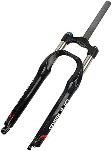 Mountainbike Gabeln : DACYS MTB Federgabel 26 Zoll Ultraleicht Aluminiumlegierung Schultersteuerung Mountainbikespension Mechanische Fahrrad Stoßdämpfer Gabeln Rebound Einstellen Gerade Röhre (Color : Black)