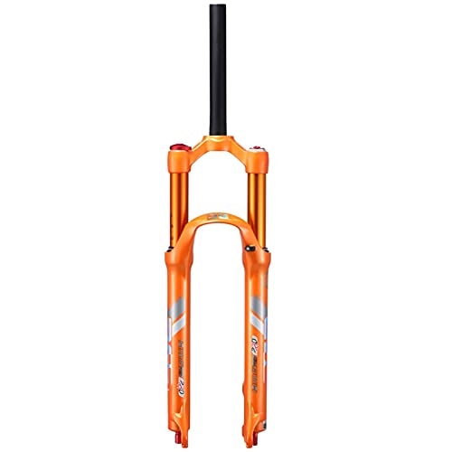 Mountainbike Gabeln : GLYIG MTB Bike Vordergabel 26 27, 5 Zoll Double Shoulder Control Downhill Federung DH Air Pressure Straight Tube, Straight Steerer Vordergabel (Color : Orange, Größe : 26)