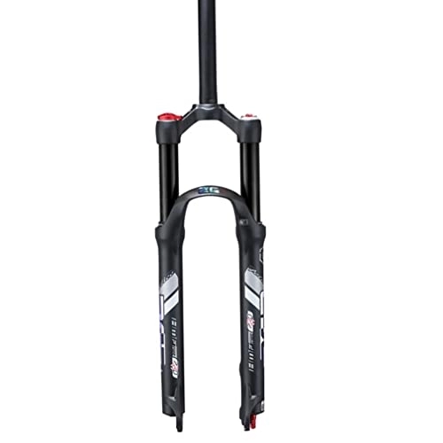 Mountainbike Gabeln : HIMALO Mountain Bike Federgabel 26 / 27.5 / 29 Zoll MTB Doppelt Luftdruck Gabels 110mm Federweg 1-1 / 8 Scheibenbremse QR 9mm Erwachsene Gabeln (Color : Black, Size : 26inch)