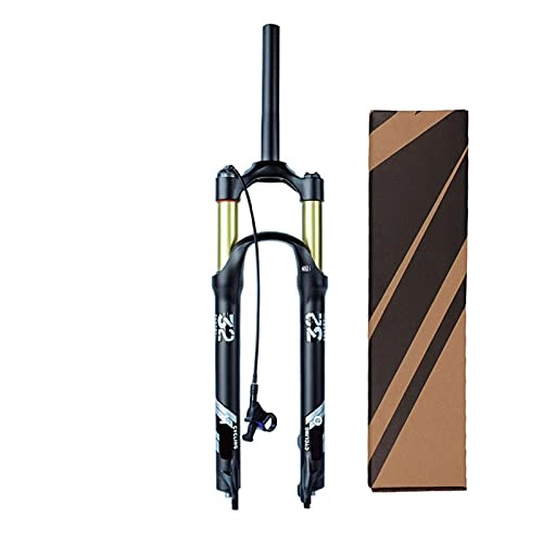 Mountainbike Gabeln : hyywmgx 27, 5 Zoll MTB Federgabel, konisches Rohr 1-1 / 2" Fahrrad Stoßdämpfer Vordergabel Remote Lockout Federweg 120mm (Remote Lock A)