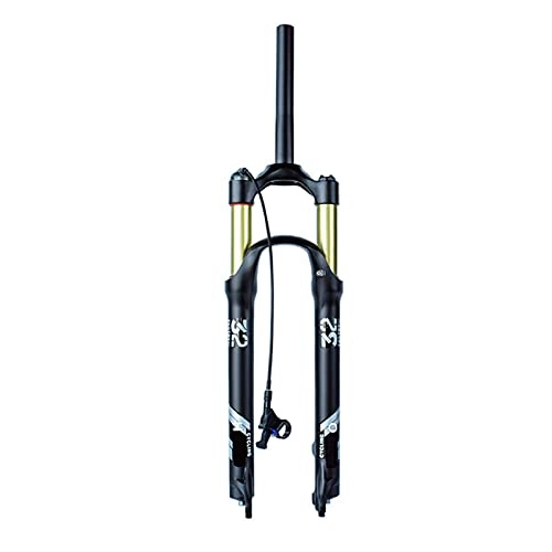 Mountainbike Gabeln : hyywmgx 29 Zoll MTB Federgabel, gerades Rohr 1-1 / 8" 26 27.5” Fahrrad Air Shock Absorber Vorderradgabel Federweg 120mm (Remote Lock a)