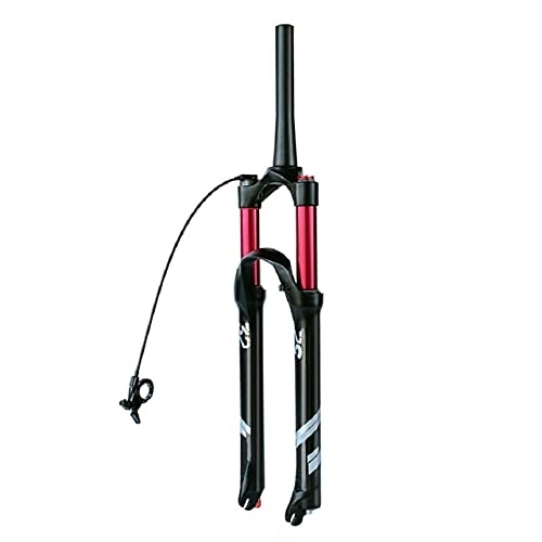 Mountainbike Gabeln : Mountainbike Luftfedergabel, Hub 120mm Remote Lock 26 / 27, 5 / 29 Zoll Zugstufeneinstellung Konusrohr QR 9mm für 1, 5-2, 45" Reifen