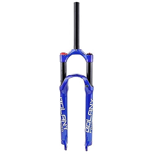 Mountainbike Gabeln : Pkfinrd Suspension Mountain Bike Gabel, 26 Zoll 1-1 / 8" Leichtbau-Aluminiumlegierung geraden Schlauch MTB Schulter Geberweg 120mm, Grün-26inch (Color : Blue, Size : 26inch)