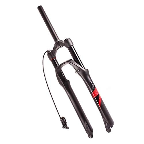 Mountainbike Gabeln : ZCXBHD 26 / 27, 5 / 29 Zoll MTB Bike Federgabel XC Air Spring gerades Rohr 1-1 / 8" (LO / (RL) Reise 140mm Scheibenbremse Axle 9mmQR Fahrradvorderradgabel (Color : Red, Size : 26in Wire Control)