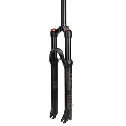 Mountainbike Gabeln : ZCXBHD Federgabeln, 26-Zoll-Mountainbike 1-1 / 8 'leichte Magnesiumlegierung MTB Suspension Lock Schulter (Color : Black, Size : 27.5inch)