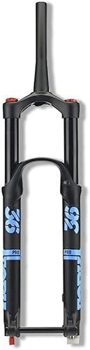Mountainbike Gabeln : ZECHAO Luftfahrradfrontgabel 27.5 "29in, MTB Stoßdämpfer 1-1 / 2 "Scheibenbremse 140mm Fahren mit Dämpfungseinstellung mit der Achsachse 15mm Fahrrad Federgabel (Color : Blue, Size : 29'')
