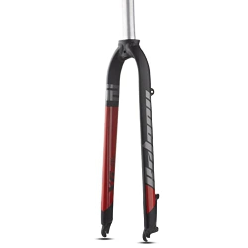 Mountainbike Gabeln : ZECHAO Mountainbike Harte Gabel, Ultraleicht 800g Aluminiumlegierung 26 / 27, 5 / 29in 9mm Schnellspanner Scheibenbremse for Fahrradzubehör Fahrrad Federgabel (Color : Red, Size : 26inch)