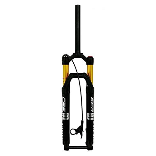 Mountainbike Gabeln : ZNND MTB Vorderradgabeln, Kabelsteuerung Öl- Und Gasgabel Fahrradgabel Luftdruck-Stoßdämpfergabel (Color : Black Silver, Size : 29 inch)