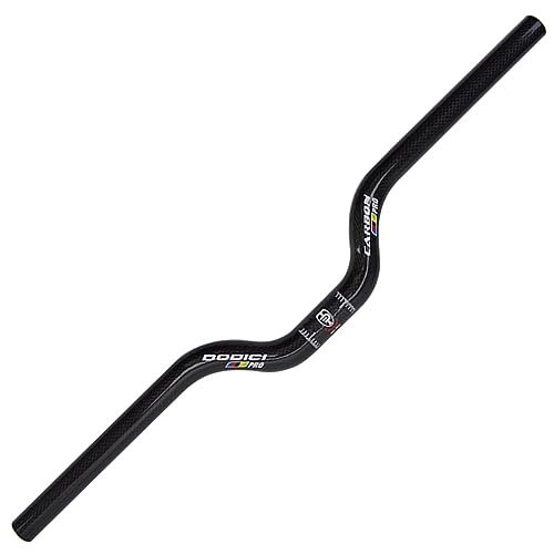 Mountainbike-Lenker : 25.4mm Mountain Bike Handlebars MTB Riser Bar Carbon Fiber For BMX DH XC AM FR 420 / 580 / 640 / 680 / 720mm Premium Matter Mount Bicycle Handle Bar Rise 55mm (Color : Black, Size : 640mm)