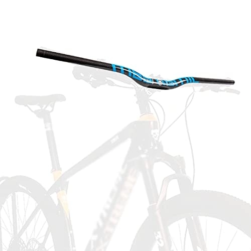 Mountainbike-Lenker : DFNBVDRR 31.8mm Mountainbike-Lenker 580 / 600 / 620 / 640 / 660 / 680 / 700 / 720 / 740 / 760mm Ultraleicht Carbon Fahrradlenker MTB-Lenker Extra Langer Fahrrad Riser Bar (Color : Blue, Size : 600mm)