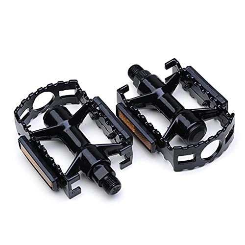 Mountainbike-Pedales : Aanlun Bicycle Pedal with 4 Specifications Ball Bearings Pedals Suitable for Mountain Bikes and Road Bikes, Black (Color : Black)