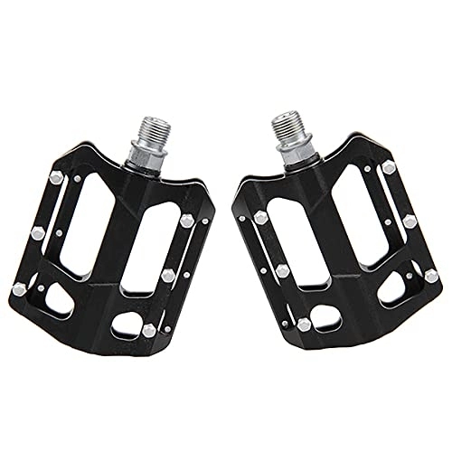 Mountainbike-Pedales : Aanlun Bike Pedal with 4 Specifications and Accessories Universal Single Sided Cleats Suitable for Mountain Bikes and Folding Bikes, Red (Color : Black)