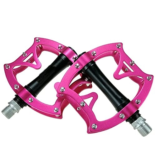 Mountainbike-Pedales : Aanlun Bike Pedal with 4 Specifications of Pedals Are Stable and Firm, Suitable for Mountain Bikes and Road Bikes, Pink (Color : Pink)