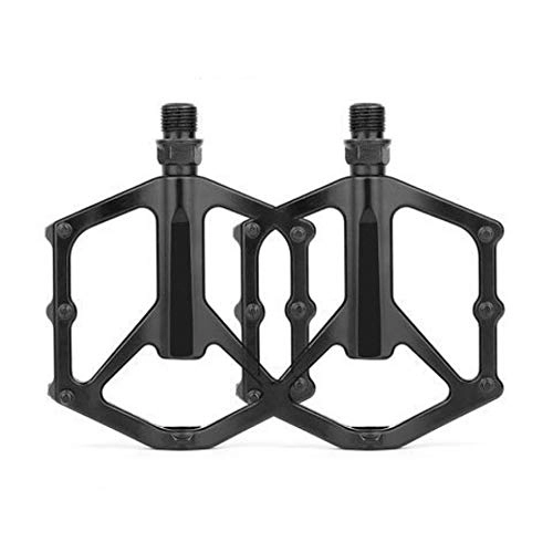 Mountainbike-Pedales : Black Bike Pedals Aluminum Alloy Bicycle Platform Pedals with Sanding Technics Anti-slip Cycling Accessories for Road Mountain Bikes Bicycle Modification Cycling Replacement