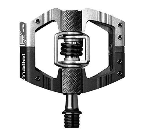 Mountainbike-Pedales : Crank Brothers CRANKBROTHERS Mallet-E LS Pedale, Silber, Long Spindle