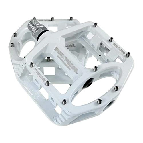 Mountainbike-Pedales : DASGF Magnesium Alloy Fahrradfahrrad-Pedale, Mountainbike-Pedale Leichtgewicht Antiskid Durable Mountain Bike Pedal Sealed Bearings Pedals Road Bike Hybrid Pedals fr BMX MTB Cycling, White