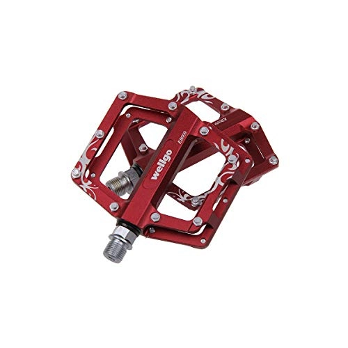 Mountainbike-Pedales : GAOXINGBIANLIDIAN Mountain Bike Pedale, Ultra Strong Bunte CNC gefrste 9 / 16"Radfahren Sealed 3 Bearing Pedale, mehrere Farben (Color : Red)