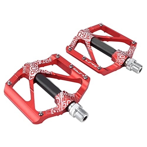 Mountainbike-Pedales : HAOX Fahrradpedal, Universal-Ersatz-Mountainbike-Pedal für Rennrad(rot)