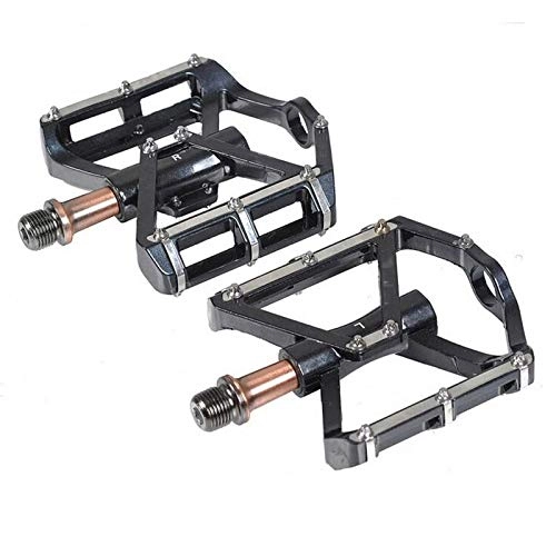 Mountainbike-Pedales : HLLXKA Mountain Bike Red Black Pedal MTB Road Bike Ultralight Pedals Aluminum Alloy Axle Cycling Sealed Bearing Pedal