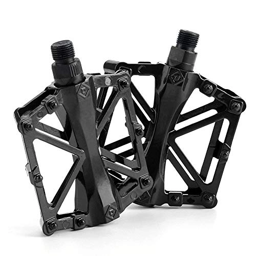 Mountainbike-Pedales : HNZZ Fahrradpedal Paar Ultra-Light Anti-Rutsch-Aluminiumlegierung-Fahrrad Mountainbike Pedal (Color : Black)