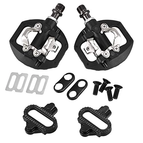 Mountainbike-Pedales : HUOGUOYIN Fahrradpedal Sitz for MTB Bike Selbsthemmend Fit for SPD Pedal Clipless Plattform Pedale Adapter gepasst for Shimano Fit for SPD Looking Keo-System (Color : Black)