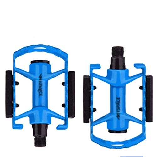 Mountainbike-Pedales : kaige Fahrradultraaluminiumlegierung Mountainbike Pedal Tote Fliege Pedal Anti-Skid Bequeme Reitausrüstung WKY (Color : Blue)