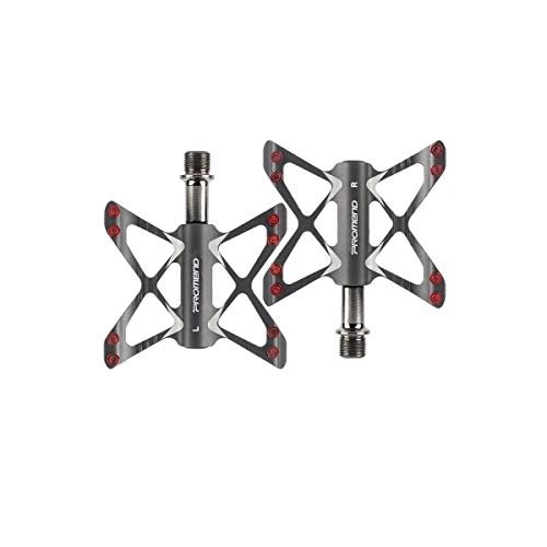 Mountainbike-Pedales : KEHUIYING Mountain Bike Pedale, Ultra Strong Bunte CNC gefräste 9 / 16"Radfahren Sealed 3 Bearing Pedale, einfaches Butterfly-Design Hohe Qualität, langlebig (Color : Gray)
