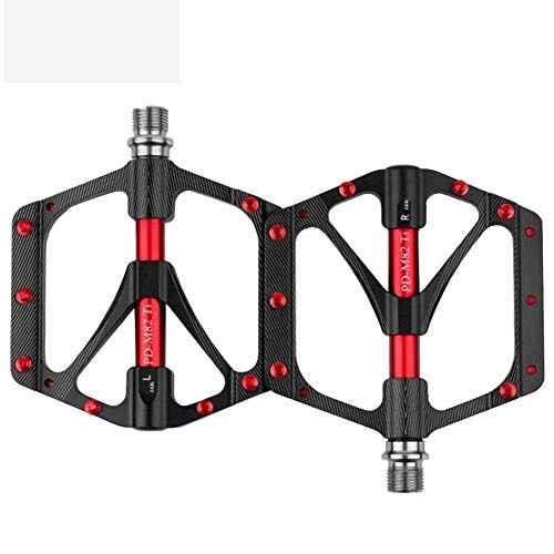 Mountainbike-Pedales : Mountainbike-Pedal aus Titanlegierung, leicht, große Trittfläche, Palin Reitpedal (Farbe: schwarz)