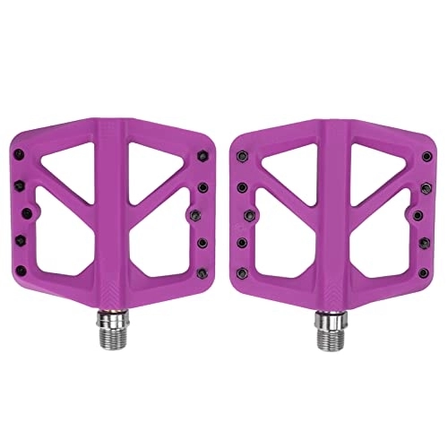 Mountainbike-Pedales : Nylon Pedale, 2 St¨¹ck Mountainbike Pedale Anti Rutsch Stollen Fahrrad Plattform Pedale(Violett) and Bicycle Spare Parts. Cycling