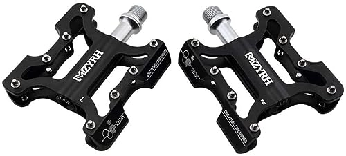 Mountainbike-Pedales : QIUNI Pedale for Mountainbike Fahrradpedale Flachpedale MTB Pedale Pedale Mountainbike Pedale Fooker Pedale Pedale for Rennrad Fahrradpedale Metall Fahrradpedale Metallpedale Fußpedal (Color : Black