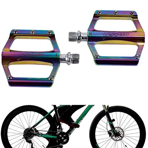 Mountainbike-Pedales : qwe Mountainbike-Pedal Leichte rutschfeste 9 / 16-ZOll-Fahrradplattform Aus Aluminiumlegierung Für Road Mountain BMX MTB-Bikes bunt