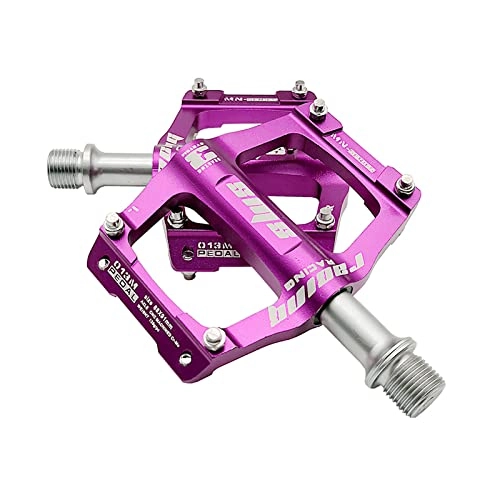 Mountainbike-Pedales : SFZGKTE MTB Fahrrad 3 Lager Aluminiumlegierung Pedal Mountainbike Palin Pedal Leichtes Rennradpedal (Purple)