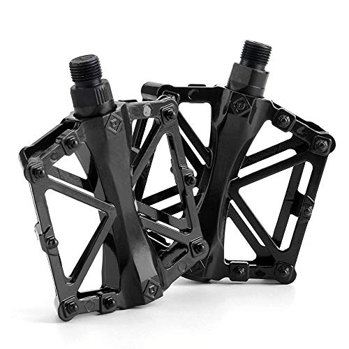 Mountainbike-Pedales : SlimpleStudio Fahrradpedale Nylon, Mountainbike-Pedal ultraleichtes rutschfestes Aluminiumpedal-schwarz