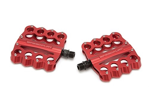 Mountainbike-Pedales : SpeedPlay Brass Knuckles MTB Pedalset Cr-Mo Pedale, rot, One Size