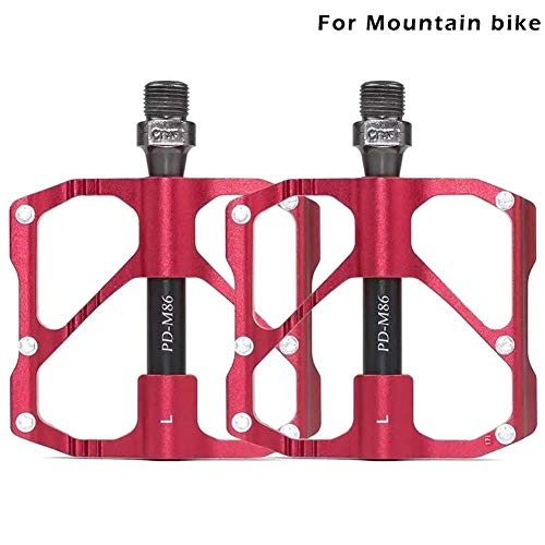 Mountainbike-Pedales : WANGDANA Bike Pedal Aluminium Alloy Lightweight Cycling Pedals for Mountain Bike Mountain Red