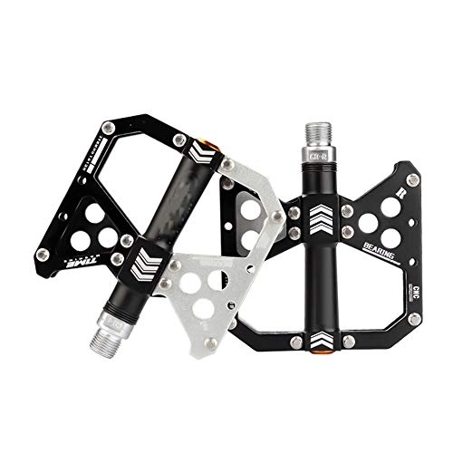 Mountainbike-Pedales : Zhenwo Mountain Bike Pedals Extremely Strong Colourful Machined 9 / 16" Pedals with Sealed 3 / 4 Bearings Easy Installation Bicycle Pedal, Silber