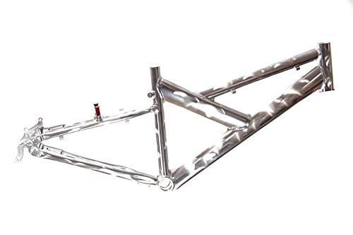 Mountainbike-Rahmen : 24 Zoll Alu MTB Kinder Fahrrad Rahmen Frame Disc V-Brake RH 34 gebürstet Retro
