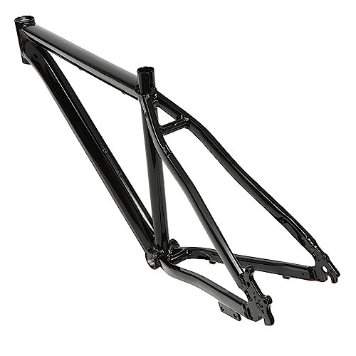 Mountainbike-Rahmen : 26-Zoll MTB Aluminiumlegierung Fahrradrahmen, 66CM Fahrradrahmen Kohlenstoffrahmen Berg Fahrrad Rahmenscheibe, Elektrostatische Backfarbe Glänzender Rennradträger (Schwarz)