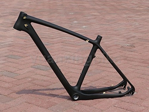 Mountainbike-Rahmen : 501 # Toray Carbon MTB Rahmen, Full Carbon UD Glossy Mountain Bike 27.5ER 650B BB30 Rahmen 43, 2 cm Headset
