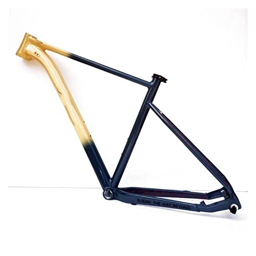 Mountainbike-Rahmen : AIRAXE LUFTAXE 26 / 27, 5 * 15 / 17 / 19 Zoll Kompatibel mit 29-Zoll-Rädern Doppelscheiben-Mountainbike-Fahrradrahmen Rennrad-Rahmenteilen (Color : Grey Yellow, Size : 14-15 inch)